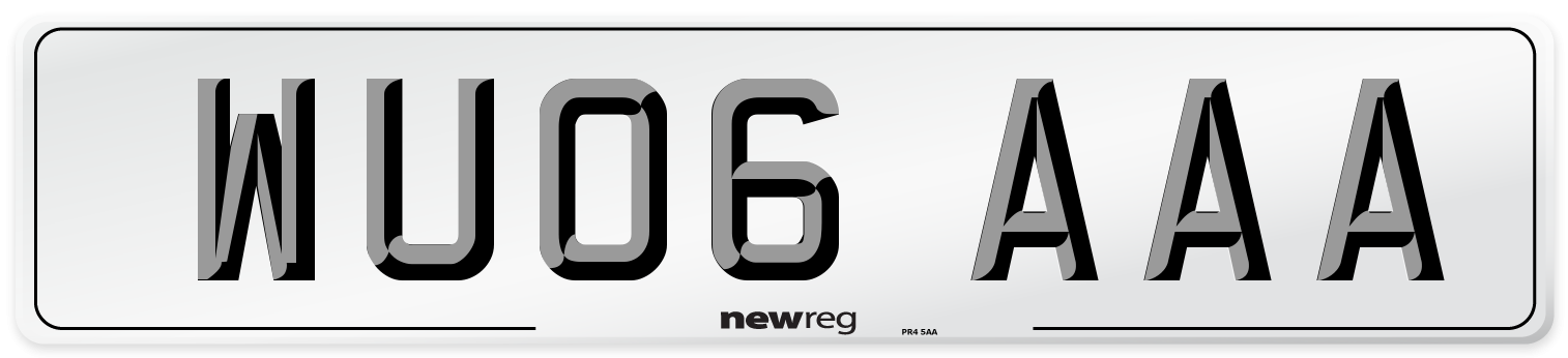 WU06 AAA Number Plate from New Reg